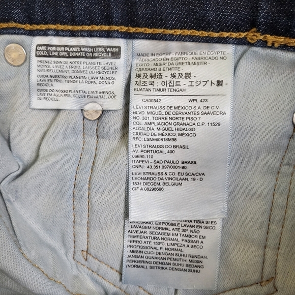 Levi's 514 Flex Straight Fit Jeans Dark Wash Blue Men's 38 (Actual 37x31) - Picture 9 of 11